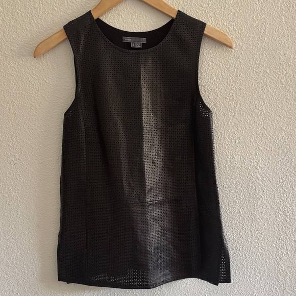 Vince Leather Tank - Picture 1 of 3